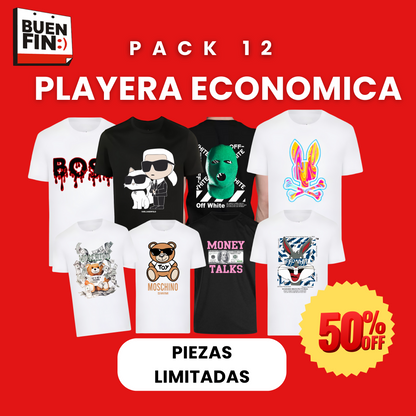 Playera Economica 12psz