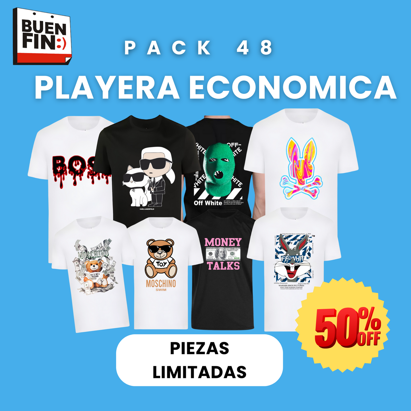 Playera Economica 48psz